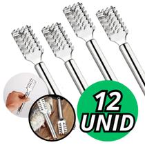 Jogo 12 Removedor de Escamas Inox Escamador de Peixe Profissional Para Limpar Escama Manual Em Inox Jogo 12 Removedor de Escamas Inox Escamador de Peixe Profissional Para Limpar Escama Manual Em Inox