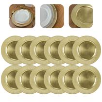 Jogo 12 Sousplat De Plástico Resistente Dourado Mesa Posta 33cm Lyor