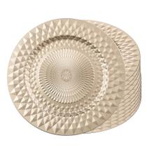Jogo 12 Sousplat Redondo de Plástico para Mesa Dourado Wolff Roman 33cm Jogo 12 Sousplat Redondo de Plástico para Mesa Dourado Wolff Roman 33cm