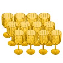 Jogo 12 Taça de Acrílico para Água Orquídea Âmbar 350ml Wolff