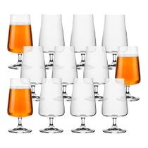 Jogo 12 Taça de Cerveja Chopp Bohemia Cristal Ecológico Titanium Alex 380ml Crystalex Wolff