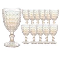 Jogo 12 Taça de Vidro Furta Cor Roman Rainbow para Água Transparente 345ml Wolff