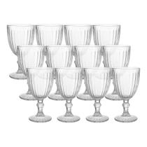 Jogo 12 Taça de Vidro para Água Melina Premium Transparente Sucos 320ml Haüskraft