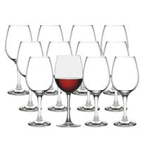 Jogo 12 Taça de Vinho Degustação Tinto Vidro Transparente G4U Class Home 460ml