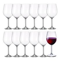 Jogo 12 Taça para Vinho Branco 600ml em Cristal Transparente Wolff