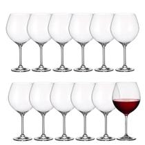 Jogo 12 Taça para Vinho Tinto Cristal Transparente Água 750ml Wolff