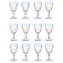 Jogo 12 Taças Água Suco Vinho De Vidro 260ml Diamond Furta Cor Resistente Jogo 12 Taças Água Suco Vinho De Vidro 260ml Diamond Furta Cor Resistente