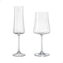 Jogo 12 Taças Cristal Champagne E Vinho Branco Linha Xtra Jogo 12 Taças Cristal Champagne E Vinho Branco Linha Xtra