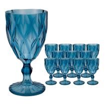 Jogo 12 Taças de Acrílico Azul Diamond Diamante Festa Piscina Plástico 330ml Lyor Jogo 12 Taças de Acrílico Azul Diamond Diamante Festa Piscina Plástico 330ml Lyor