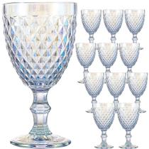 Jogo 12 Taças de Vidro Luxo Agata Rainbow Furtacor 340ml Vinho Água Drinks Grosso Resistente Ametista Jogo 12 Taças de Vidro Luxo Agata Rainbow Furtacor 340ml Vinho Água Drinks Grosso Resistente Ametista