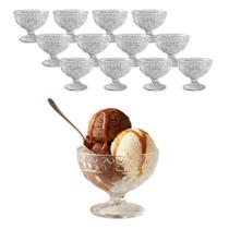 Jogo 12 Taças De Vidro Para Sorvete Sobremesa Doce Califórnia 265ml