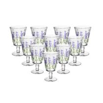 Jogo 12 Taças Lavanda De Vidro Transparente 240ml Suco Chá Jogo 12 Taças Lavanda De Vidro Transparente 240ml Suco Chá
