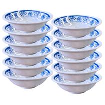 Jogo 12 Tigelas Bowl 560ml Melamina Decorada Mandala Azul Jogo 12 Tigelas Bowl 560ml Melamina Decorada Mandala Azul