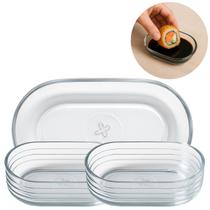 Jogo 12 Travessa Petisqueira Vidro Oval 80ml Restaurante