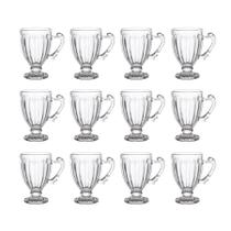 Jogo 12 Xícaras Caneca Cristal De 90ml Para Capuccino Café