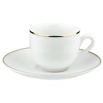 Jogo 12 Xícaras Chá Café 220ml com Pires Porcelana Legacy Go