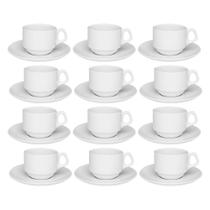 Jogo 12 Xícaras De Chá Porcelana Empilhavel 200ml Oxford