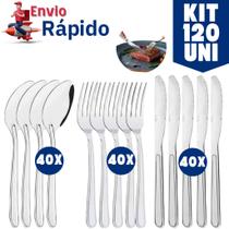 Jogo 120 Peças de Talheres Aço Inox 40 Faca 40 Colher 40 Garfo de Mesa Casa Para Cozinha Jogo 120 Peças de Talheres Aço Inox 40 Faca 40 Colher 40 Garfo de Mesa Casa Para Cozinha