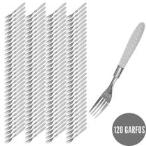 Jogo 120 Talheres Blumenau Branco Garfo Cabo Decorado Mesa