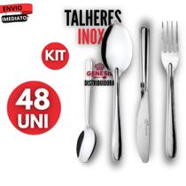 Jogo 120 Talheres Peças Aço INOX 30 Garfos 30 Facas 30 Colher 30 Colher Sobremesa para Cozinha Casa Jogo 120 Talheres Peças Aço INOX 30 Garfos 30 Facas 30 Colher 30 Colher Sobremesa para Cozinha Casa