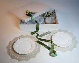 Jogo 12pçs. Lugar americano costela de adão + guardanapolinhonude