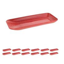 Jogo 12un travessa retangular petisqueira vermelho