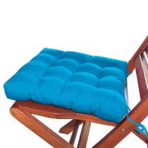 Jogo 13 assentos para cadeira futton 40x40 azul turquesa - ARTESANAL