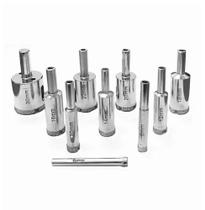 Jogo 13 Brocas Diamantadas Serra Copo Fura Vidro Porcelanato Ceramica Kit Ferramentas Completo - SteelTools