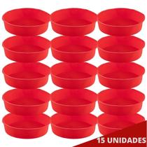 Jogo 15 Assadeiras 24cm Antiaderente Sortida Silicone Torta