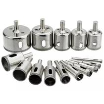 Jogo 15 Brocas Diamantadas Serra Copo Vidro Granito Ceramica Jogo 15 Brocas Diamantadas Serra Copo Vidro Granito Ceramica