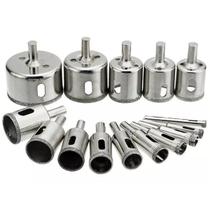 Jogo 15 Brocas Diamantadas Serra Copo Vidro Granito Ceramica