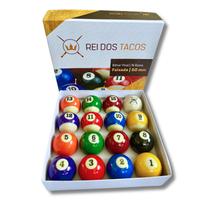Jogo 16 Bolas Bilhar Pool Num Faixadas 50 mm - Rei dos Tacos Jogo 16 Bolas Bilhar Pool Num Faixadas 50 mm - Rei dos Tacos