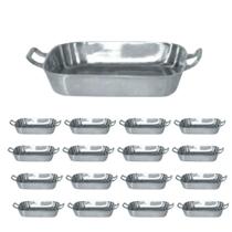 Jogo 16 Formas Assadeiras Frango Alumínio Grosso 36 cm