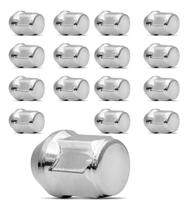 Jogo 16 Porcas Cromada Roda Ford Ka Fiesta Courier Ecosport