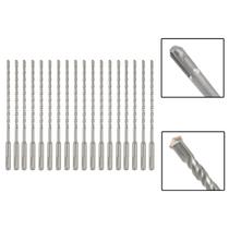 Jogo 18 Brocas SDS Plus 8x160 mm Aço Carbono Tungstênio