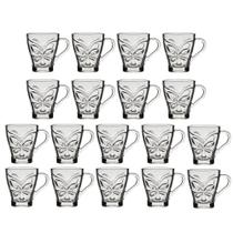 Jogo 18 Canecas De Vidro Borboleta 280Ml Class Home