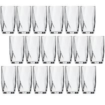 Jogo 18 Copos De Vidro transparente Lond Drink 360ML Topázio Jogo 18 Copos De Vidro transparente Lond Drink 360ML Topázio