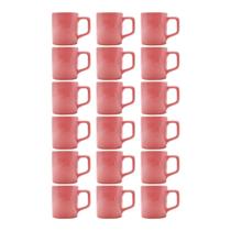Jogo 18 Xícara Café Expresso Mini Canecas Chá Rosa 80mL Jogo 18 Xícara Café Expresso Mini Canecas Chá Rosa 80mL