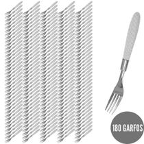 Jogo 180 Talheres Blumenau Branco Garfo Cabo Decorado Mesa