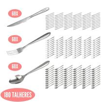 Jogo 180 Talheres Inox Alta Qualidade Faca Colher Garfo Jogo 180 Talheres Inox Alta Qualidade Faca Colher Garfo