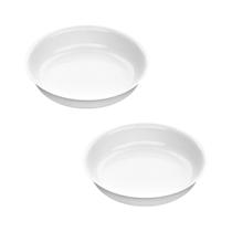 Jogo 2 Assadeira Redonda Branca Marinex Opaline 2 Litros Nadir Gratinados