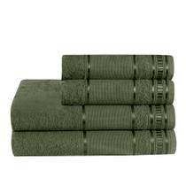 Jogo 2 Banho + 2 Rosto Felpudas e Macias Alta Absorção