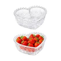 Jogo 2 Bowl de Vidro Porta Objetos Coração Balls Lyor 290ml