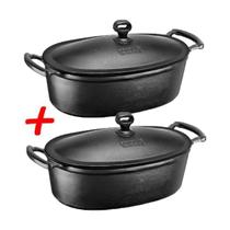 Jogo 2 Caçarola Oval 2,5 E 5 L Ferro Fundido Panela Mineira. Jogo 2 Caçarola Oval 2,5 E 5 L Ferro Fundido Panela Mineira.
