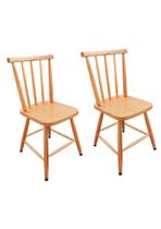 Jogo 2 cadeiras de jantar colonial brisa mel em madeira