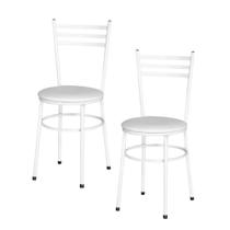 Jogo 2 Cadeiras Para Cozinha Branca Epoxi - Lamar Design