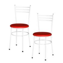 Jogo 2 Cadeiras Para Cozinha Branca Epoxi - Lamar Design
