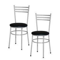 Jogo 2 Cadeiras Para Cozinha Epoxi Cinza - Lamar Design