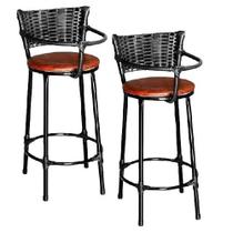 Jogo 2 Cadeirinhas Alimentação Bebê Encosto Preto