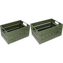 Jogo 2 Caixa Organizadora Decorativa Home&co Metal Verde Jogo 2 Caixa Organizadora Decorativa Home&co Metal Verde